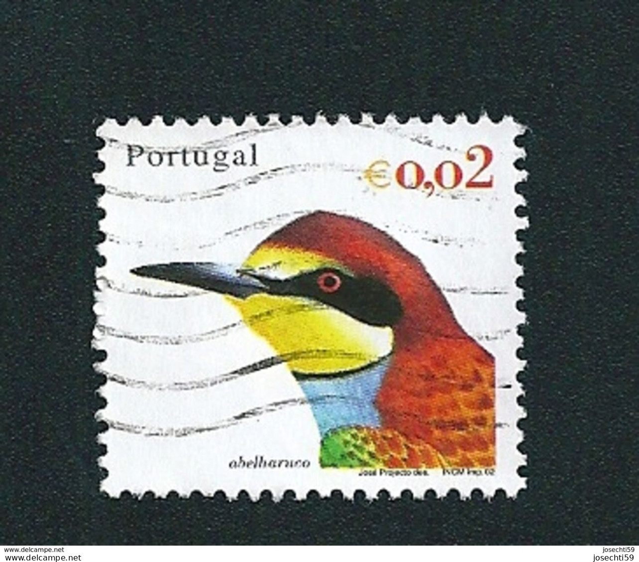 N° 2549 Oiseau Du Portugal Abelharuco   Oblitéré Timbre Portugal 2002 - Oblitérés