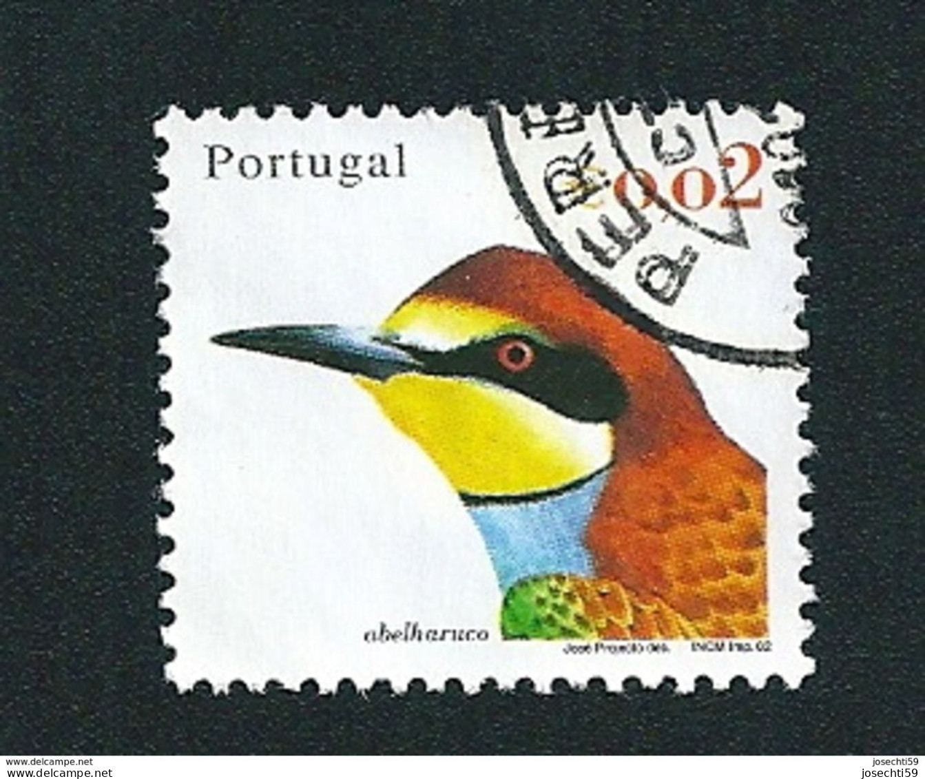 N° 2549 Oiseau Du Portugal Abelharuco   Oblitéré Timbre Portugal 2002 - Used Stamps