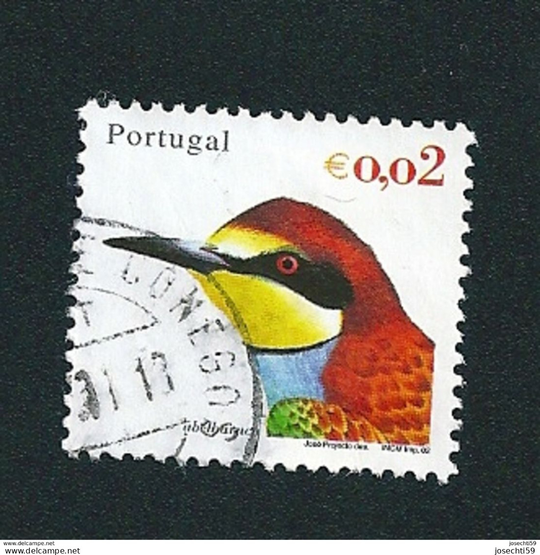 N° 2549 Oiseau Du Portugal Abelharuco   Oblitéré Timbre Portugal 2002 - Usati