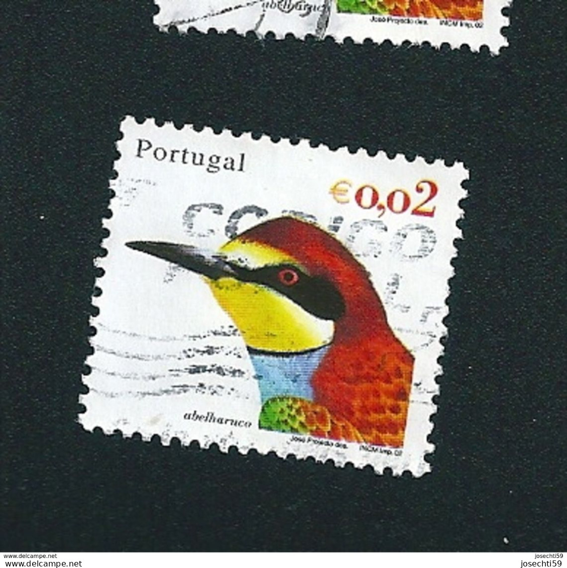 N° 2549 Oiseau Du Portugal Abelharuco   Oblitéré Timbre Portugal 2002 - Used Stamps