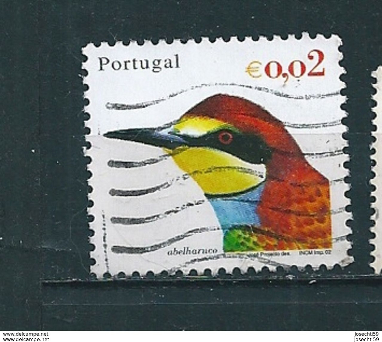 N° 2549 Oiseau Du Portugal Abelharuco   Oblitéré Timbre Portugal 2002 - Usati