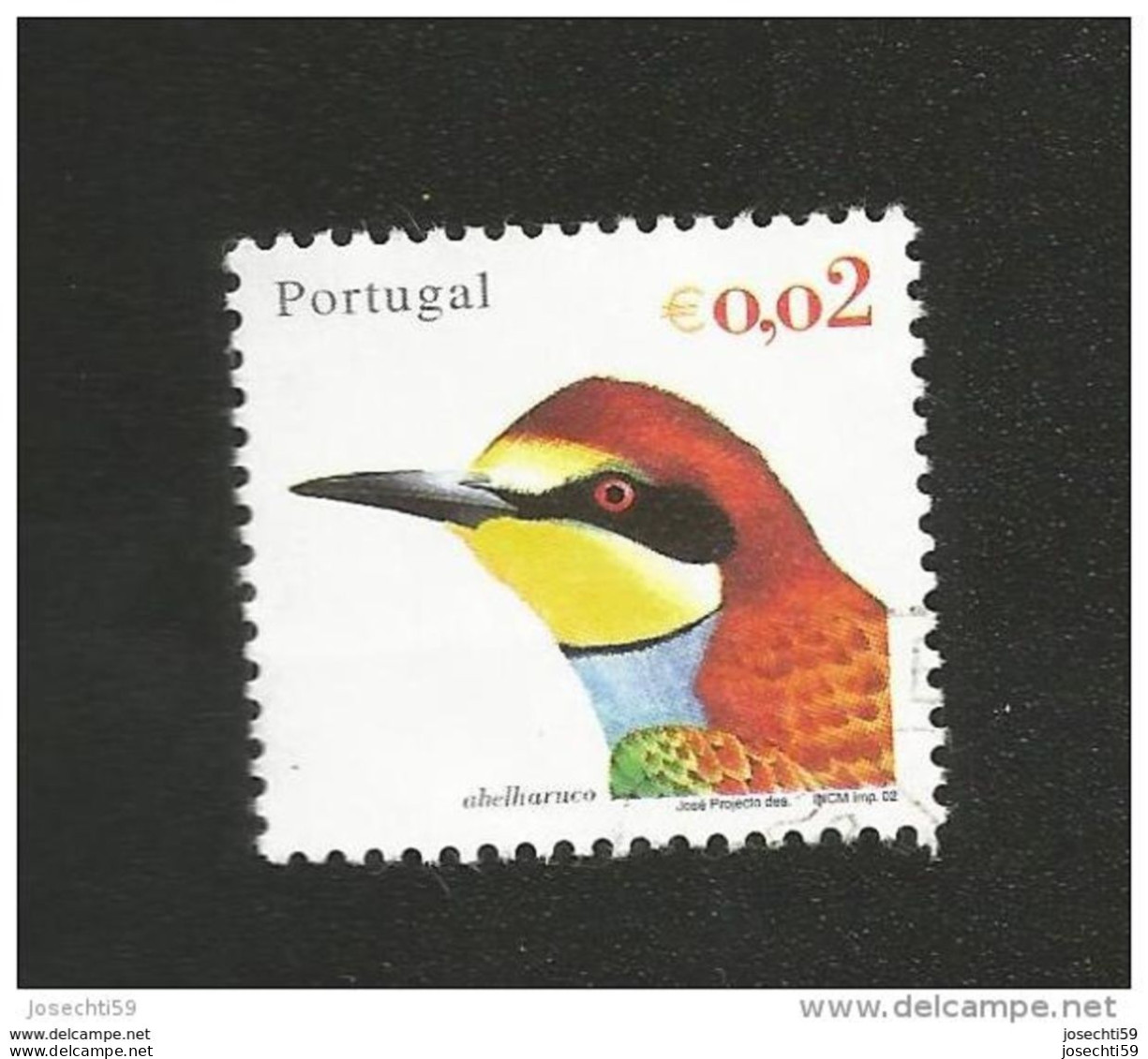 N° 2549 Oiseau Du Portugal Abelharuco   Oblitéré Timbre Portugal 2002 - Usati