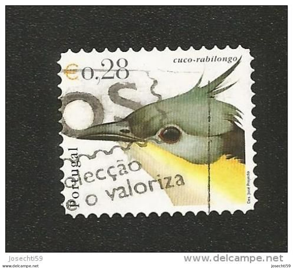 N° 2554 Oiseaux-Auto-adhésif Coucou Geai  Oblitéré Timbre  Portugal 2002 - Usati