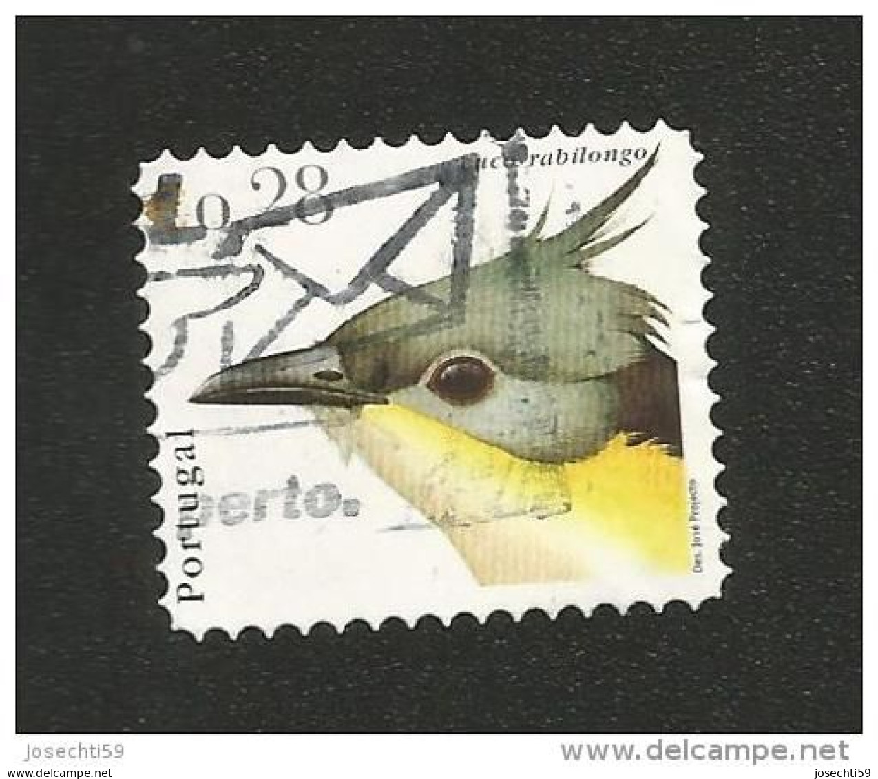 N° 2554 Oiseaux-Auto-adhésif Coucou Geai  Oblitéré Timbre  Portugal 2002 - Oblitérés