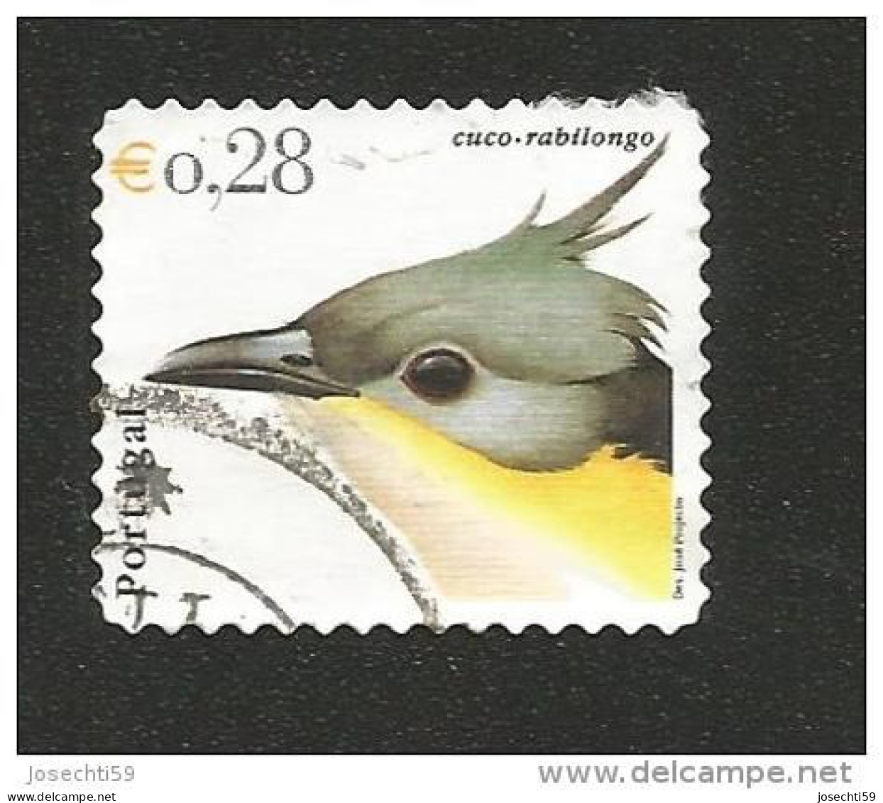 N° 2554 Oiseaux-Auto-adhésif Coucou Geai  Oblitéré Timbre  Portugal 2002 - Usati