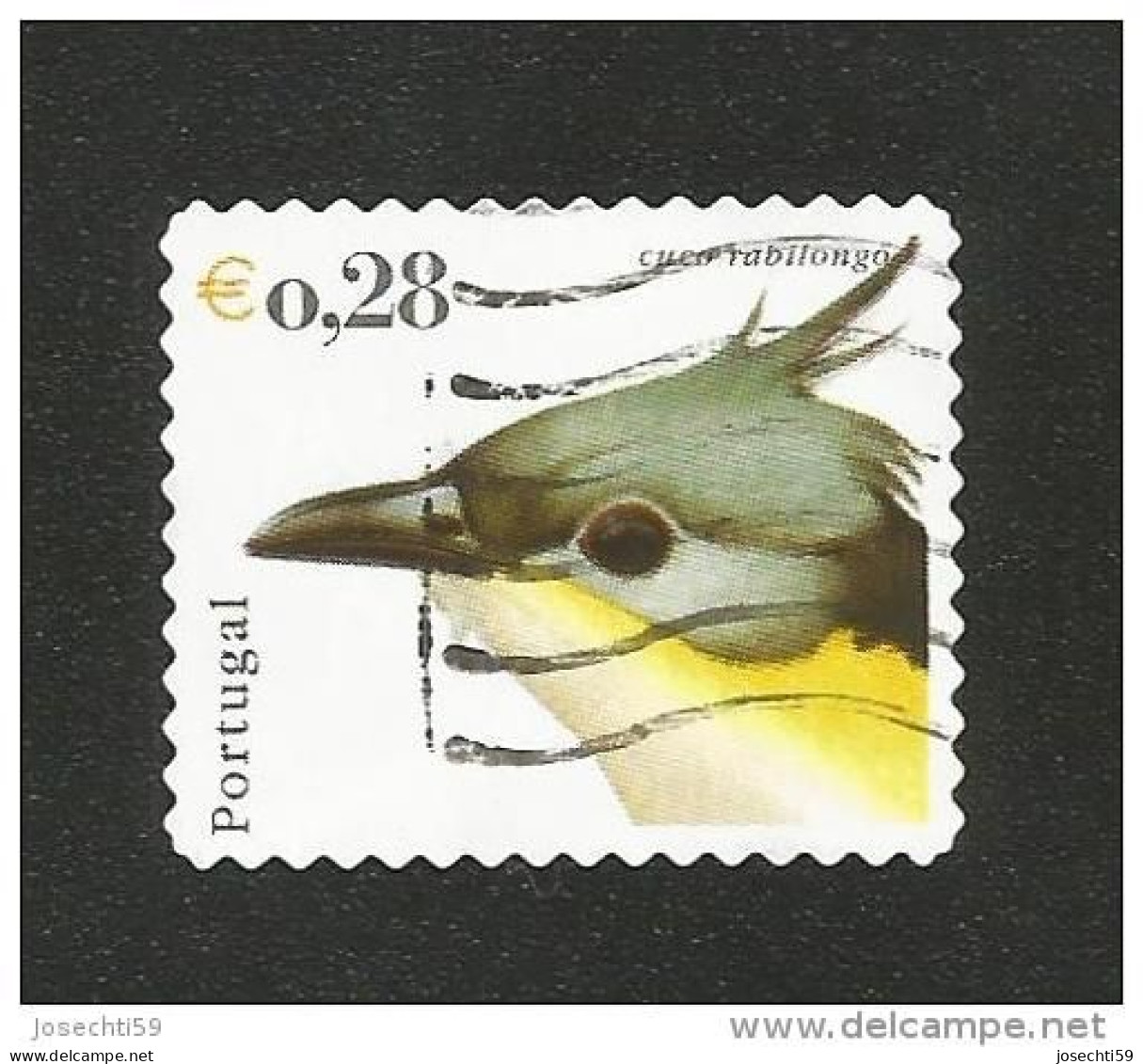 N° 2554 Oiseaux-Auto-adhésif Coucou Geai  Oblitéré Timbre  Portugal 2002 - Oblitérés