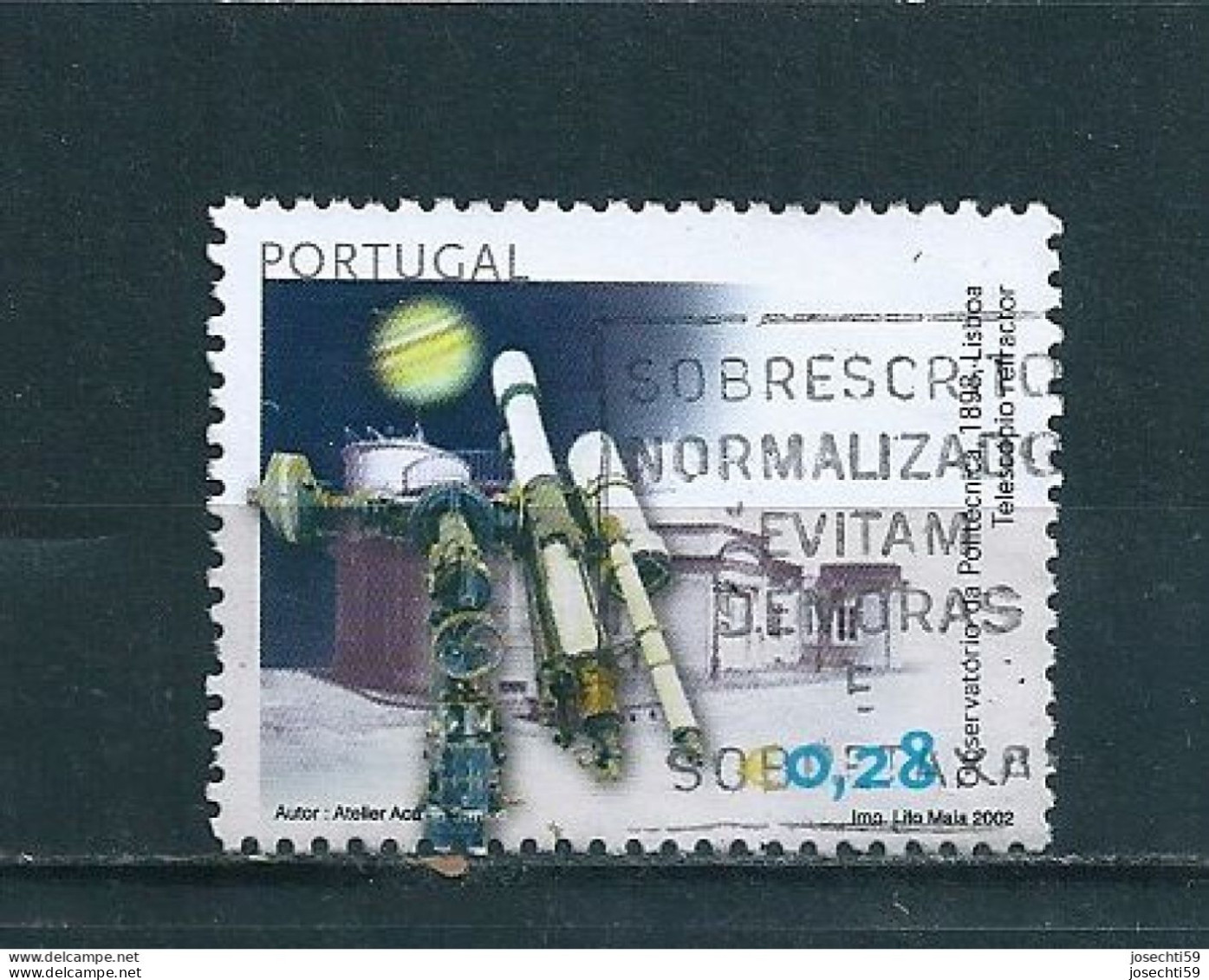 N° 2563 Astronomie. Observatoire De Colombra.  Timbre Portugal Oblitéré 2002 - Oblitérés