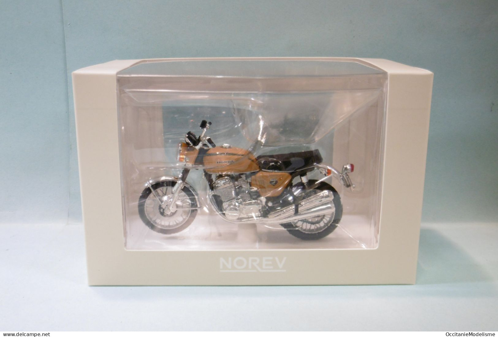 Norev - Moto HONDA CB750 1969 orange métallisé réf. 182025 Neuf 1/18