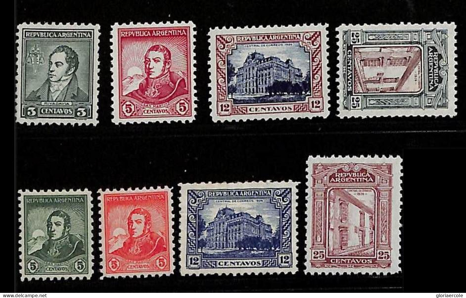 ZA0134a - ARGENTINA - Stamps - STAMP PROOFS 4 Catalogued 4 NOT Catalogued! MNH - Unused Stamps