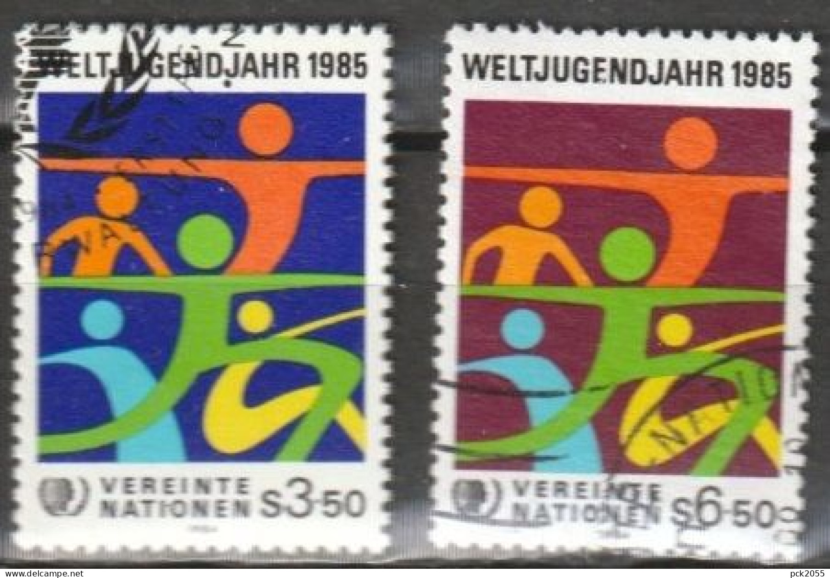 UNO Wien 1984 MiNr.45-46 Gest. Internationales Jahr Der Jugend ( 2220) - Gebruikt