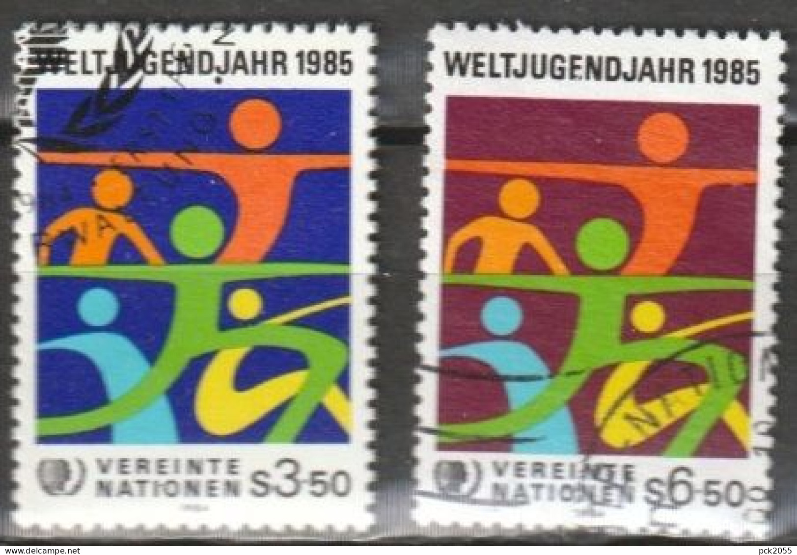UNO Wien 1984 MiNr.45-46 Gest. Internationales Jahr Der Jugend ( 2220) - Oblitérés
