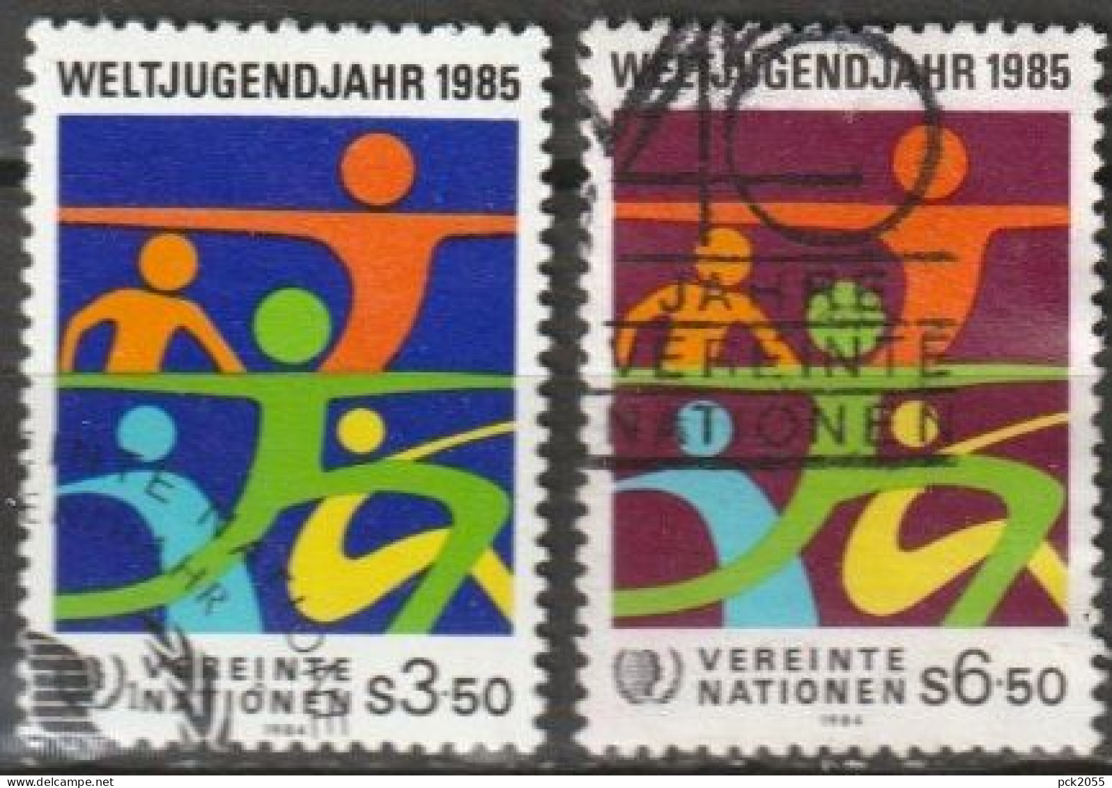 UNO Wien 1984 MiNr.45-46 Gest. Internationales Jahr Der Jugend ( 2221) - Oblitérés