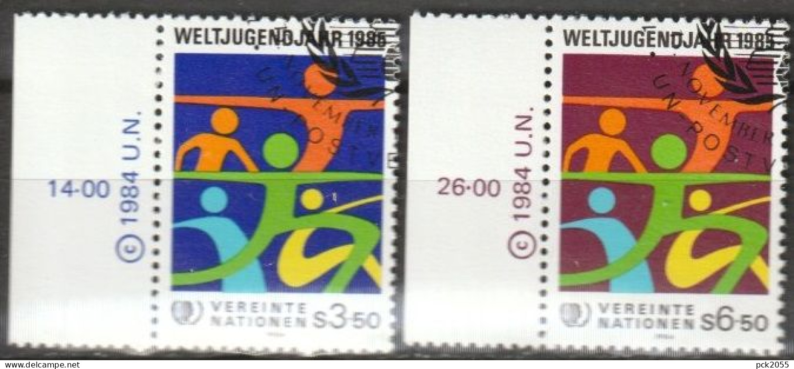 UNO Wien 1984 MiNr.45-46 O Gest. Internationales Jahr Der Jugend ( 2223) - Used Stamps