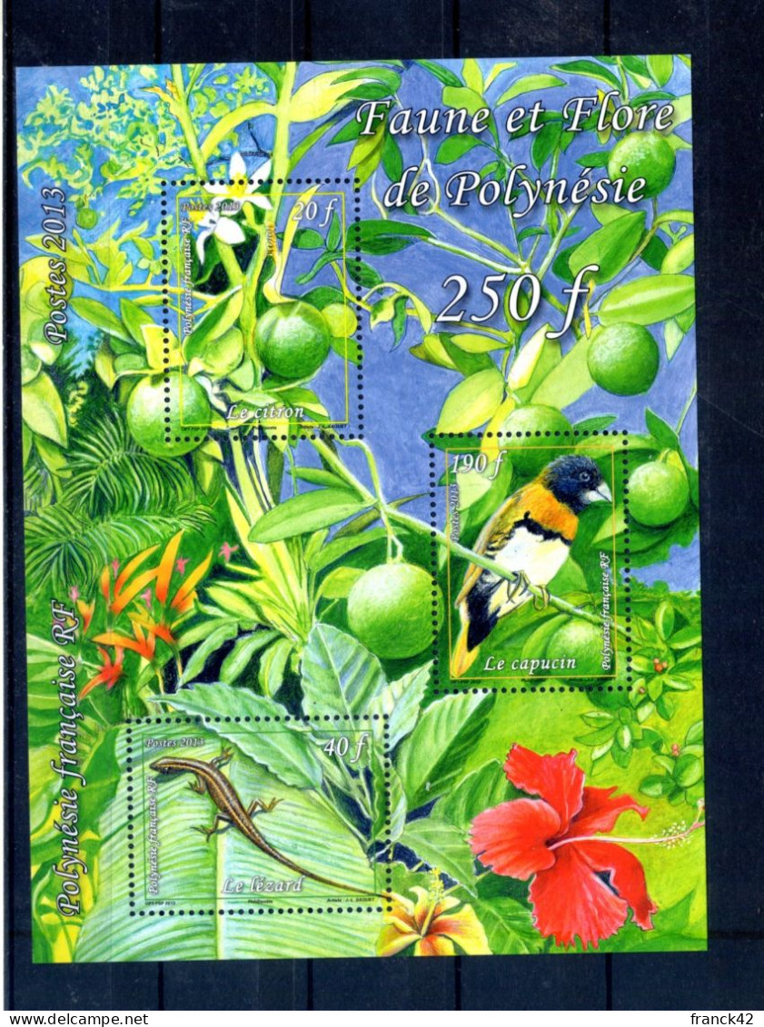 Polynésie Française. Faune Et Flore. Feuillet. 2013 - Neufs