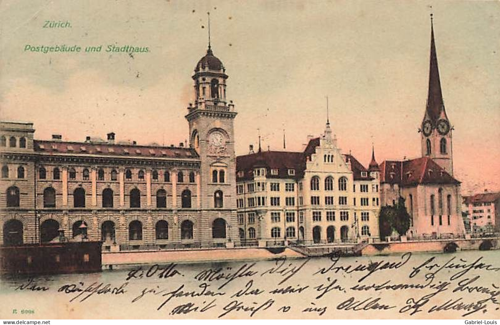 Zürich Postgebäude Und Stadthaus 1907 - Zürich