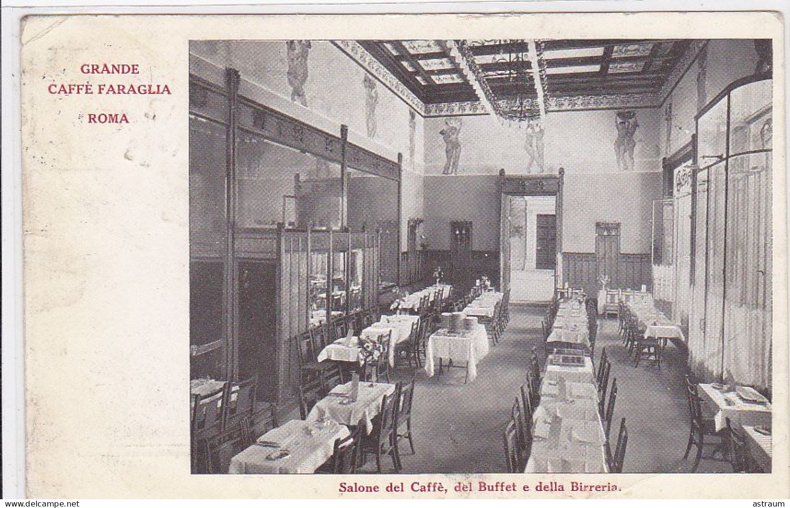 Cpa-ita- Roma -- Grande Caffé Faraglia - Salone Del Caffé , Del Buffet E Della Bierreria -novissima - Bar, Alberghi & Ristoranti