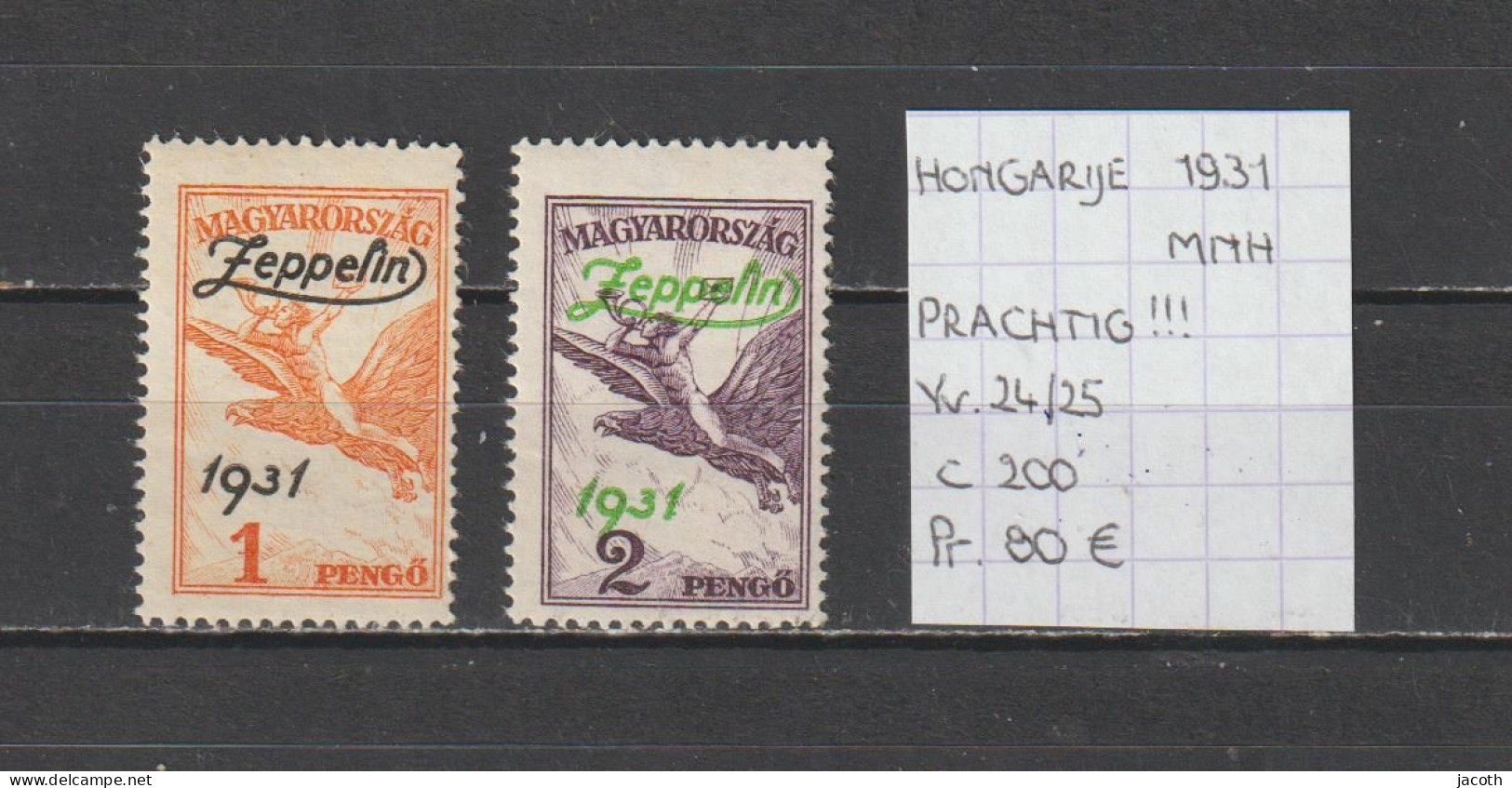 (TJ) Hongarije 1931 - YT LP. 24/25 (postfris/neuf/MNH) - PRACHTIG!!! - Unused Stamps