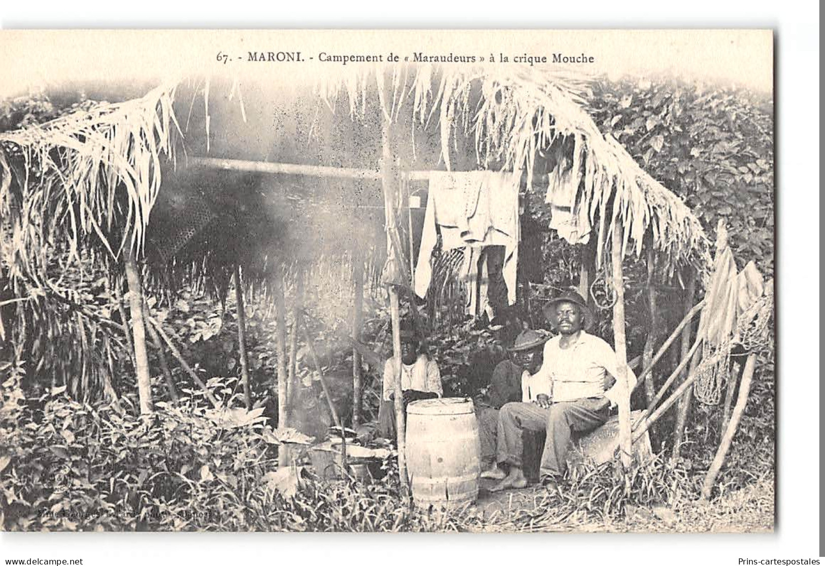 CPA Guyane Saint St Laurent Du Maroni Campement De Maraudeurs à La Crique Mouche  - Saint Laurent Du Maroni