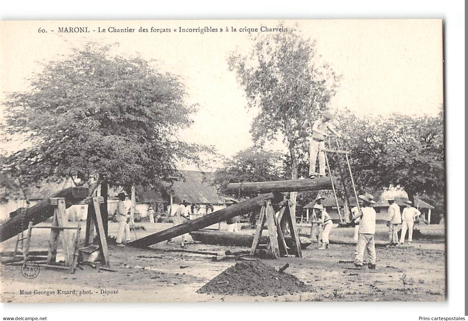 CPA Guyane Saint St Laurent Du Maroni Le Chantier Des Forçats Incorrigibles à La Crique Charvein - Saint Laurent Du Maroni
