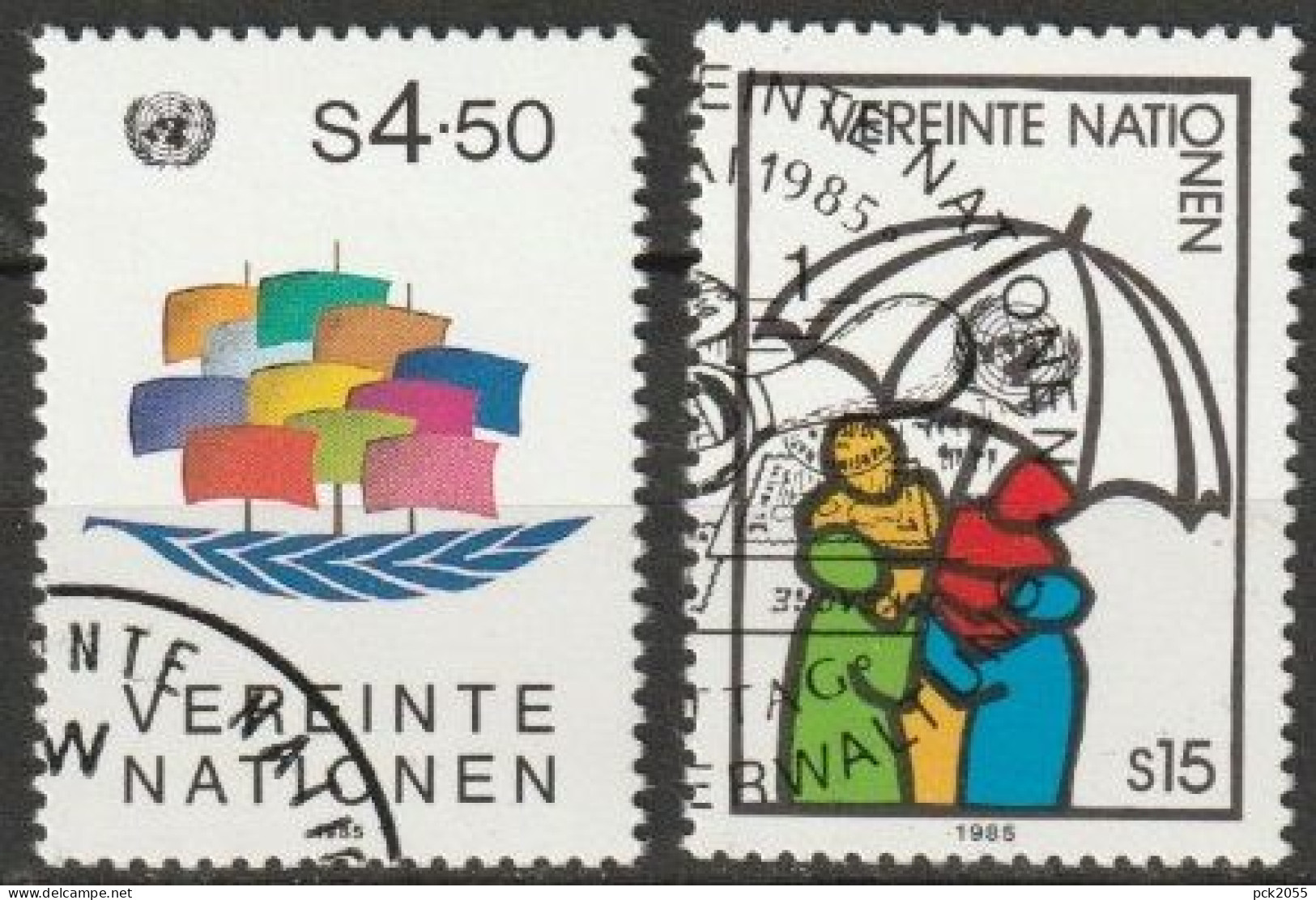 UNO Wien 1985 MiNr.49 - 50 Gest.  ( 2288 ) - Oblitérés