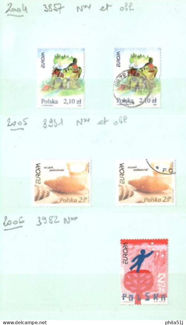 EUROPA  POLOGNE---ANNEE 2001 A 2013---NEUF** & OBL---1/3 DE COTE - Collections