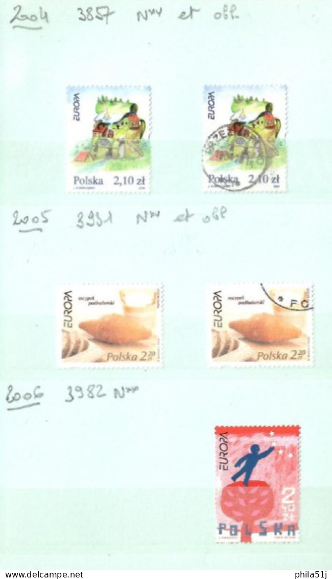 EUROPA  POLOGNE---ANNEE 2001 A 2013---NEUF** & OBL---1/3 DE COTE - Colecciones
