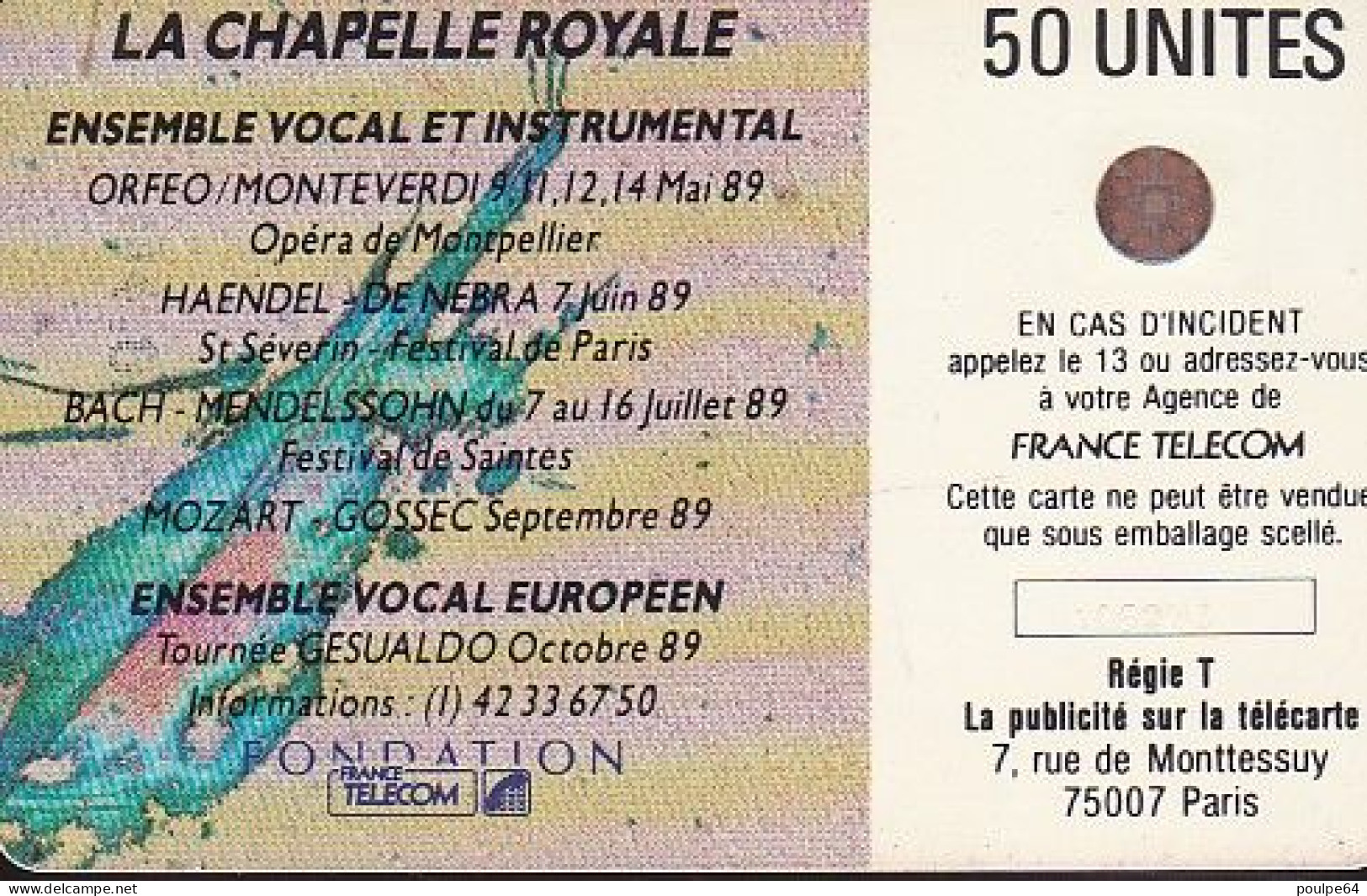 F77 06/1989 CHAPELLE ROYALE 50 SC4 - 1989