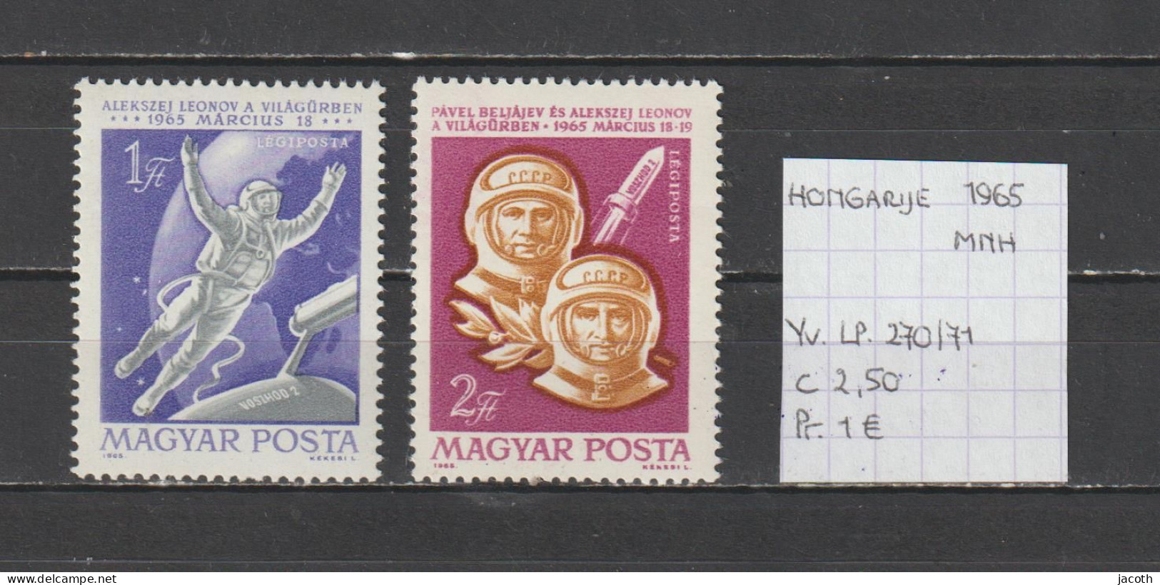 (TJ) Hongarije 1965 - YT LP. 270/71 (postfris/neuf/MNH) - Ungebraucht