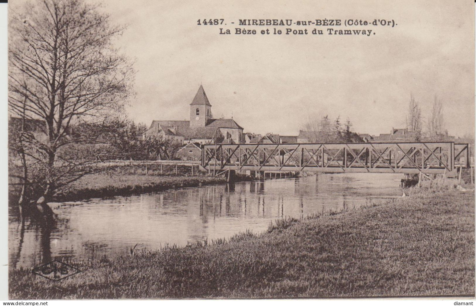 MIREBEAU SUR BEZE (21) - La Bèze Et Le Pont Du Tramway - état Correct - Mirebeau