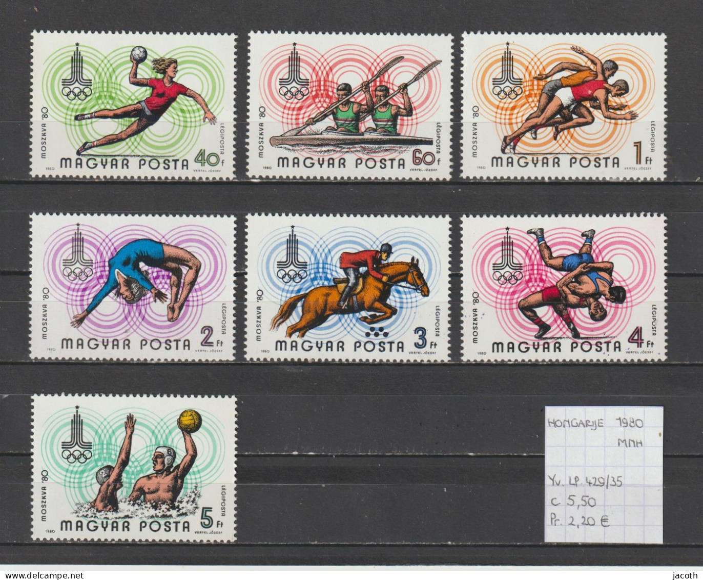 (TJ) Hongarije 1980 - YT LP. 429/35 (postfris/neuf/MNH) - Unused Stamps