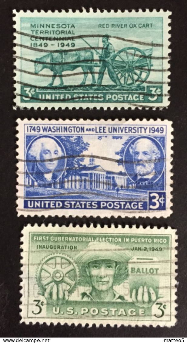 1948 United States - Puerto Rico Election, Washington And Lee University, Statehood Minnesota- Used - Used Stamps