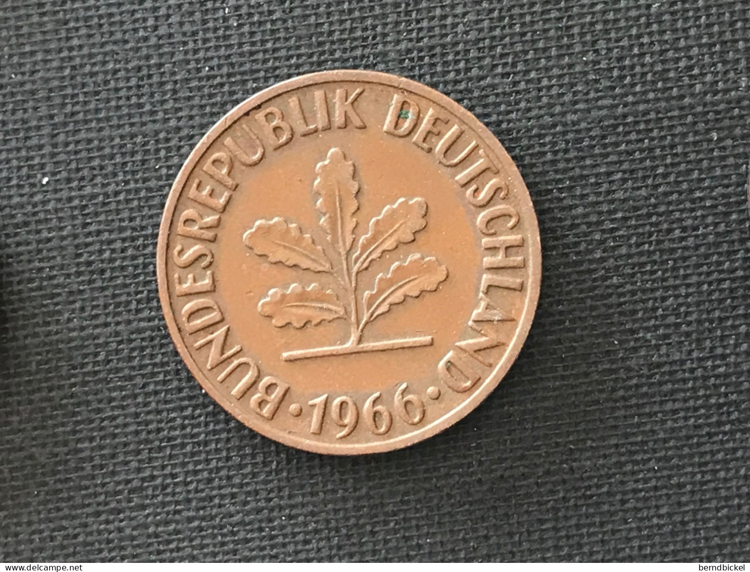 Münze Münzen Umlaufmünze Deutschland BRD 2 Pfennig 1966 Münzzeichen J - 2 Pfennig