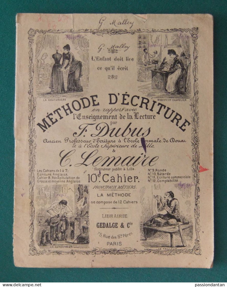 Cahier De Méthode D'Écriture Par F. Dubus Et C. Lemaire - 10e Cahier - 0-6 Años
