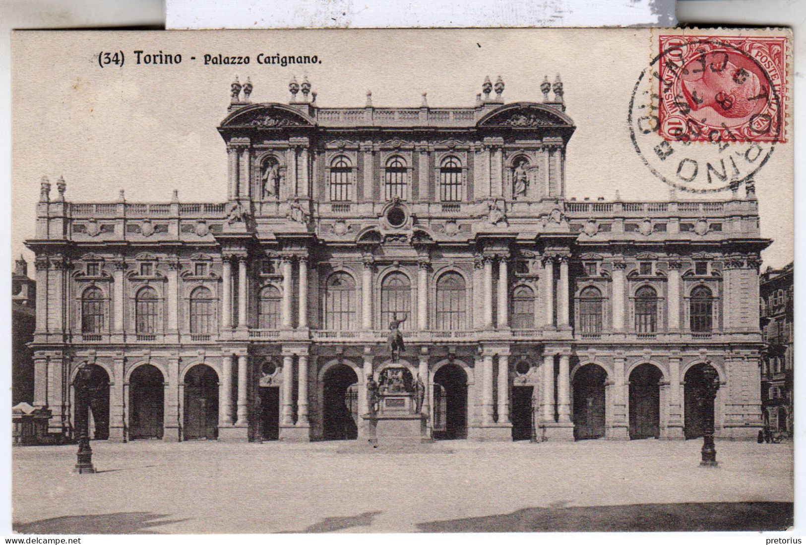 ITALIE / TURIN - PALAZZO CARIGNANO - 13 AGO 1909 - Palazzo Carignano