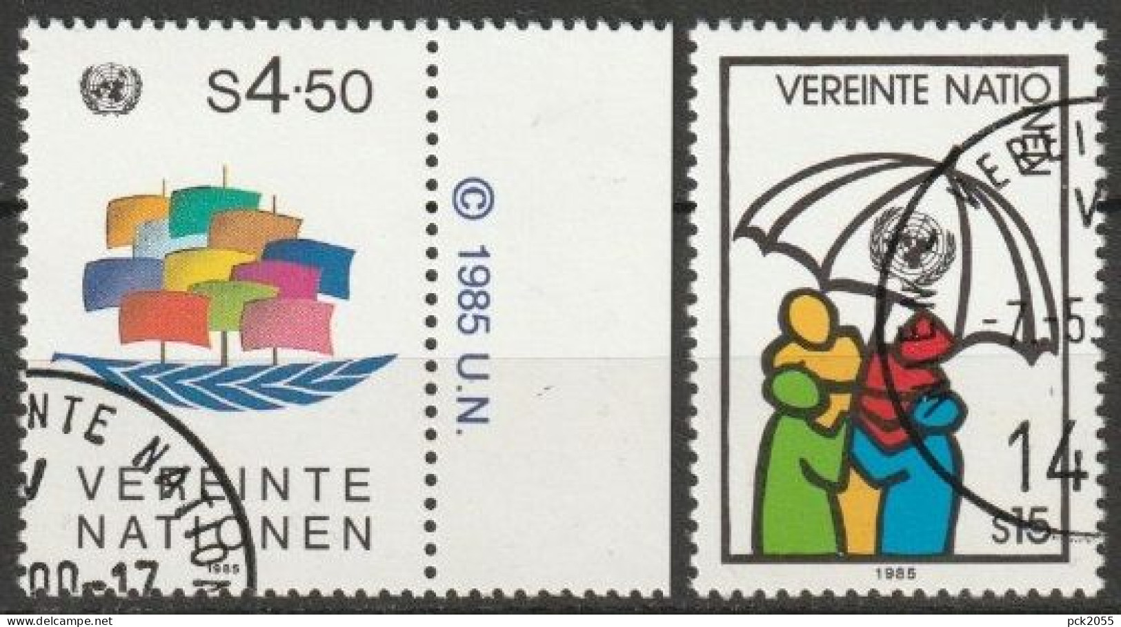 UNO Wien 1985 MiNr.49 - 50 Gest.  ( 2301 ) - Oblitérés