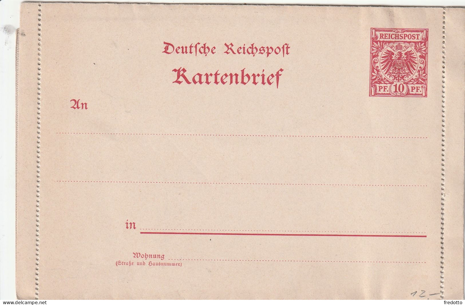 Kartenbrief-Deutsche Reichspost-ungelaufen - Briefe