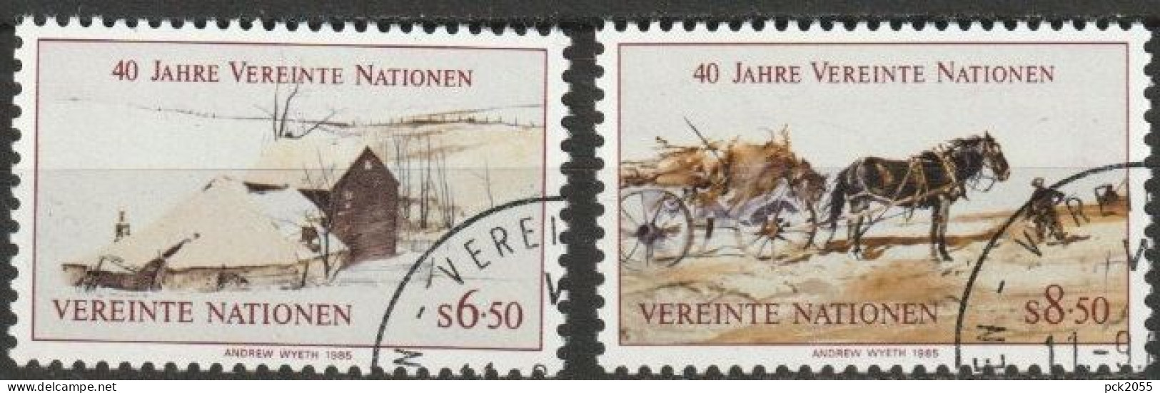 UNO Wien 1985 MiNr.51A-52A O Gestempelt 40.Jahre UNO ( 2310) - Used Stamps