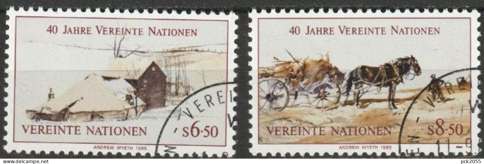 UNO Wien 1985 MiNr.51A-52A O Gestempelt 40.Jahre UNO ( 2310) - Oblitérés