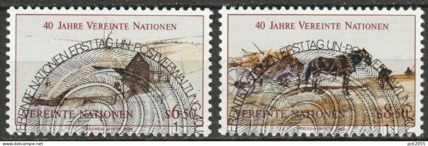 UNO Wien 1985 MiNr.51A-52A O Gestempelt 40.Jahre UNO ( 2312) - Gebruikt