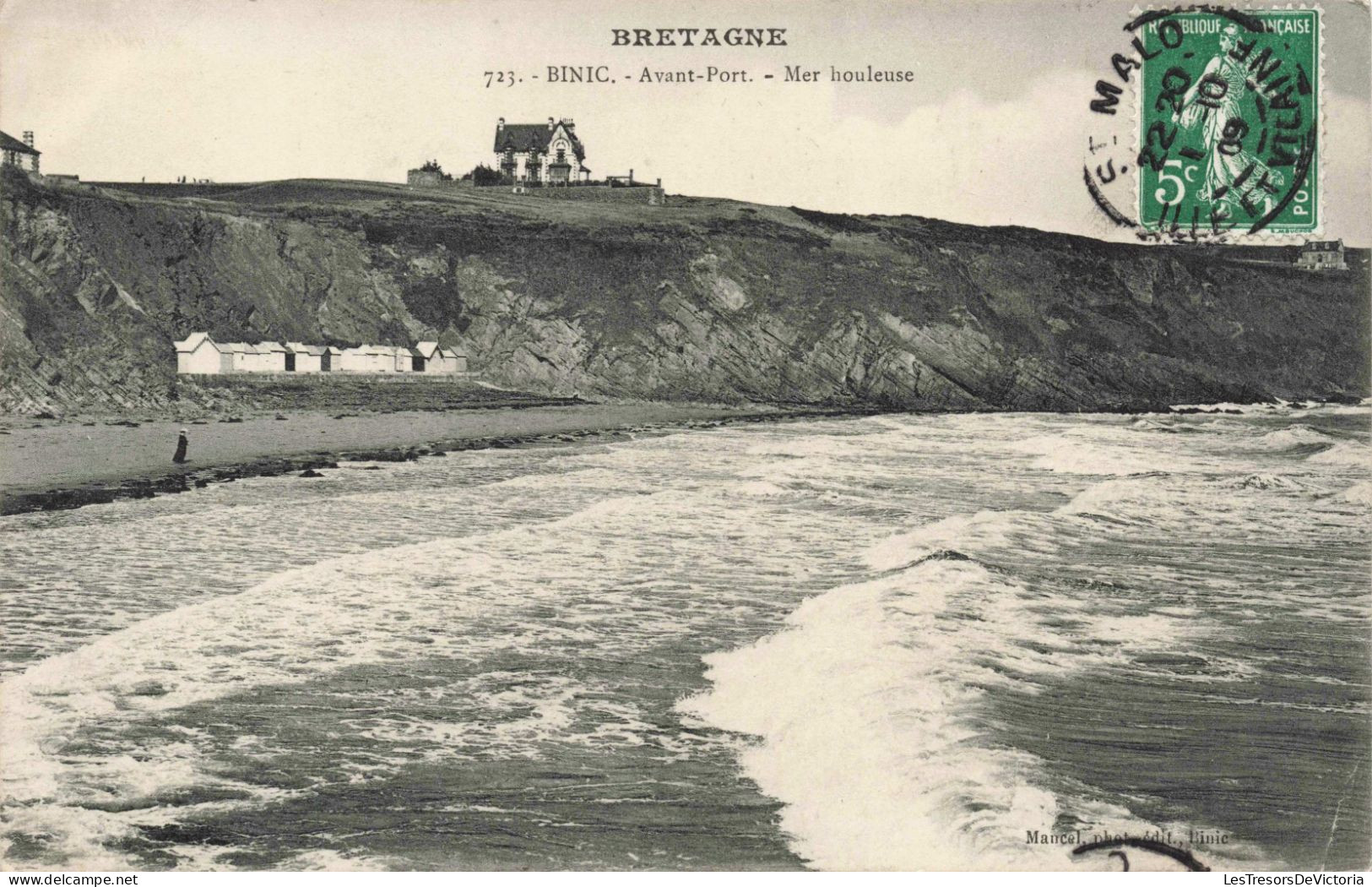 FRANCE - Binic - Avant Port - Mer Houleuse - Carte Postale Ancienne - Binic