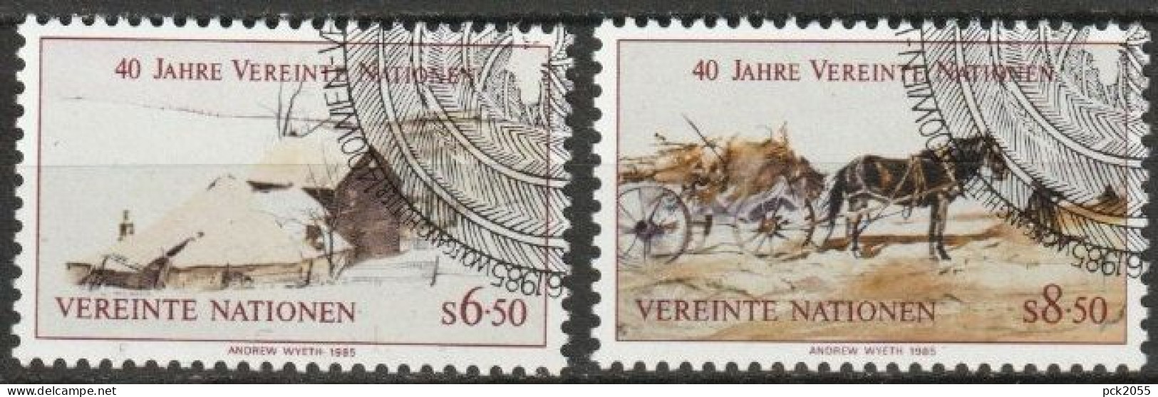 UNO Wien 1985 MiNr.51A-52A O Gestempelt 40.Jahre UNO ( 2315) - Gebruikt