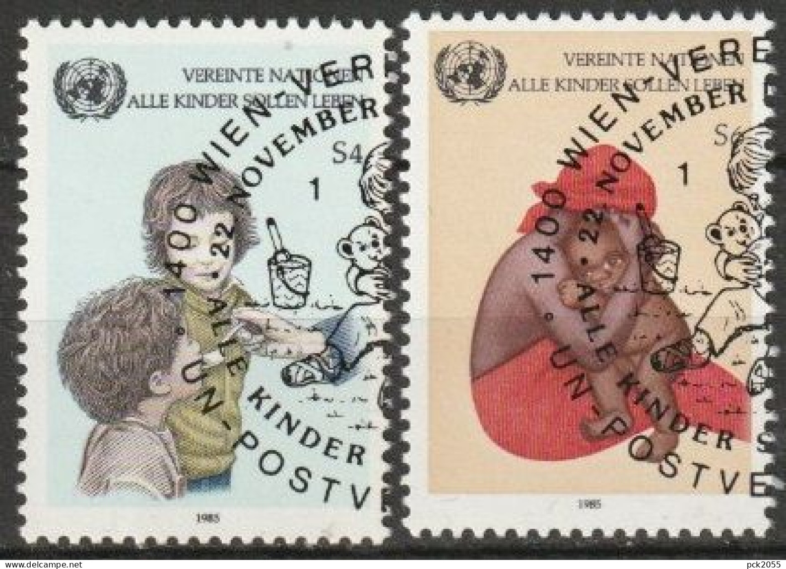 UNO Wien 1985 MiNr.53-54 O Gestempelt  UNICEF Gegen Kindersterblichkeit ( 2318) - Usati