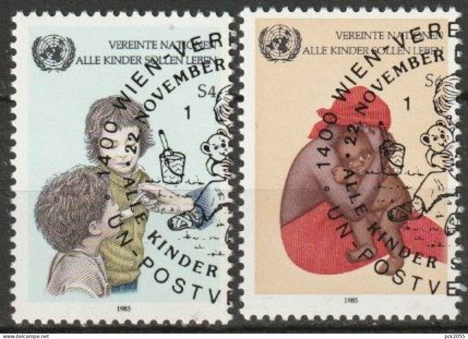 UNO Wien 1985 MiNr.53-54 O Gestempelt  UNICEF Gegen Kindersterblichkeit ( 2318) - Used Stamps