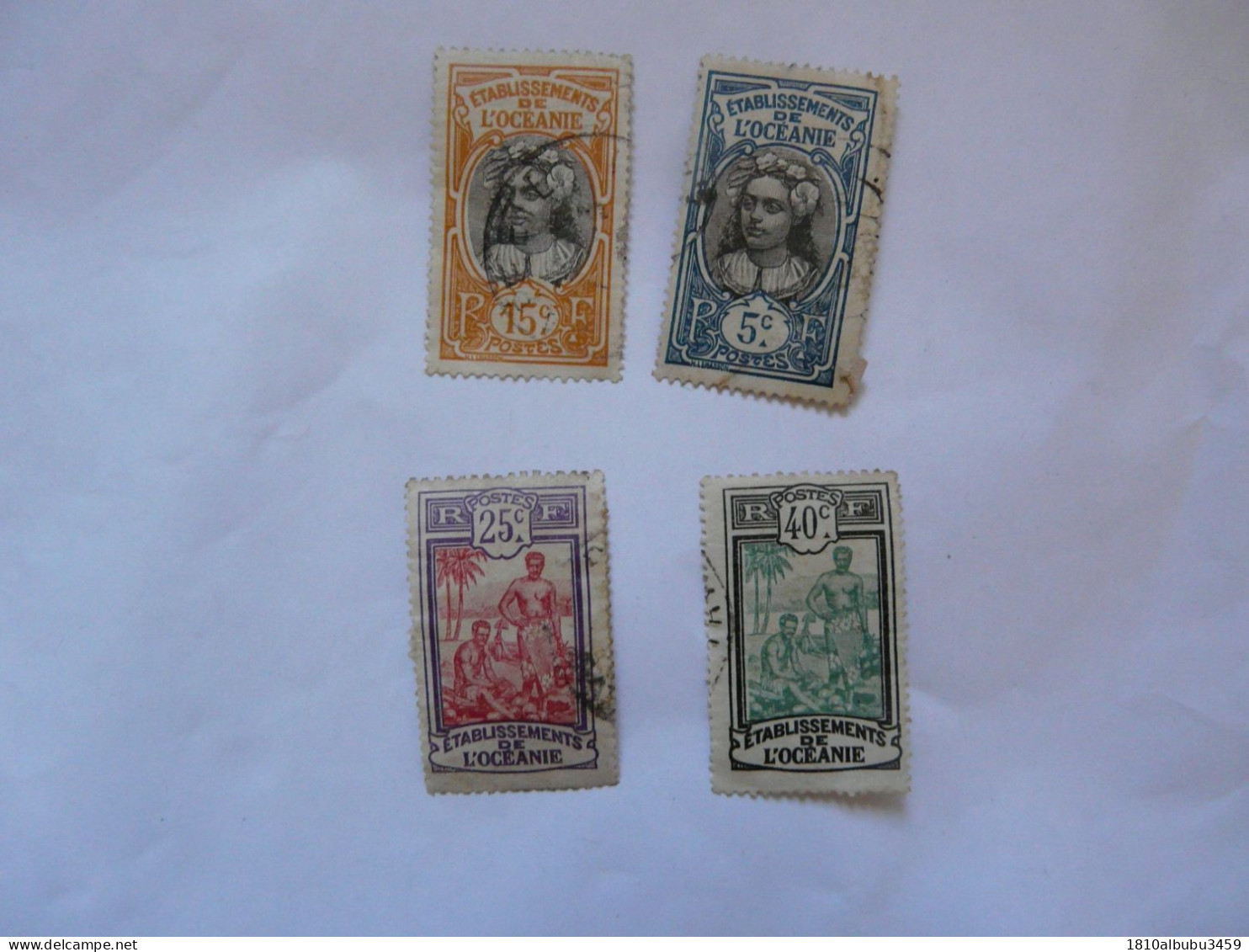 LOT DE 4 TIMBRES ETABLISSEMENTS DE L'OCEANIE - Altri - Oceania