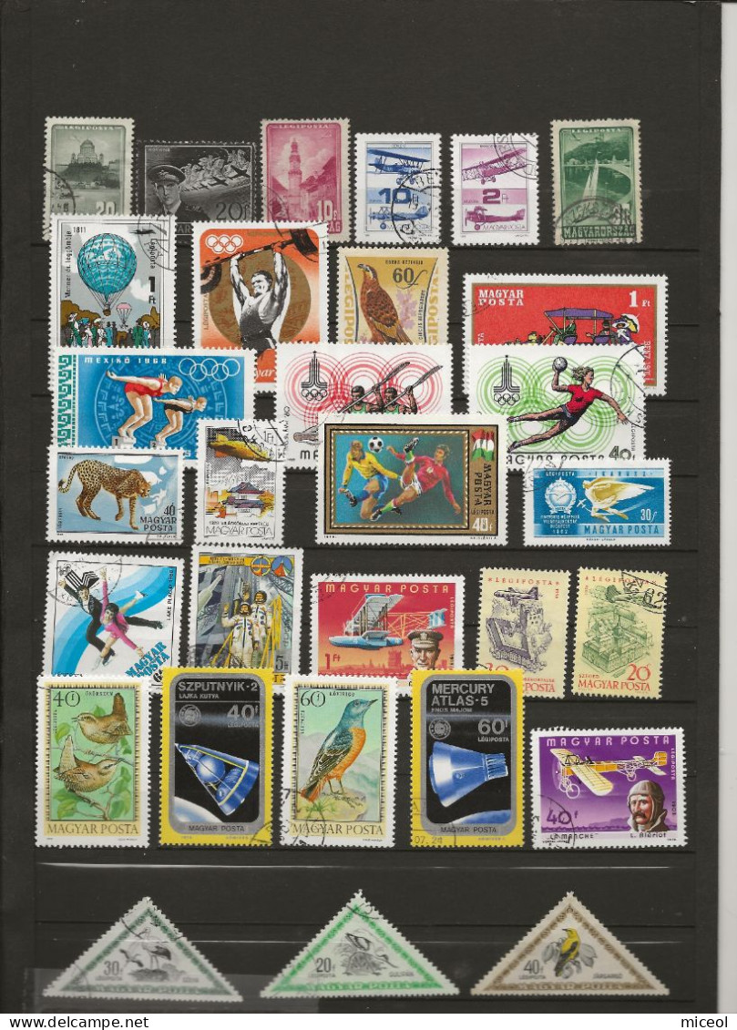 HONGRIE - POSTE AERIENNE - LOT DE TIMBRES - Usado