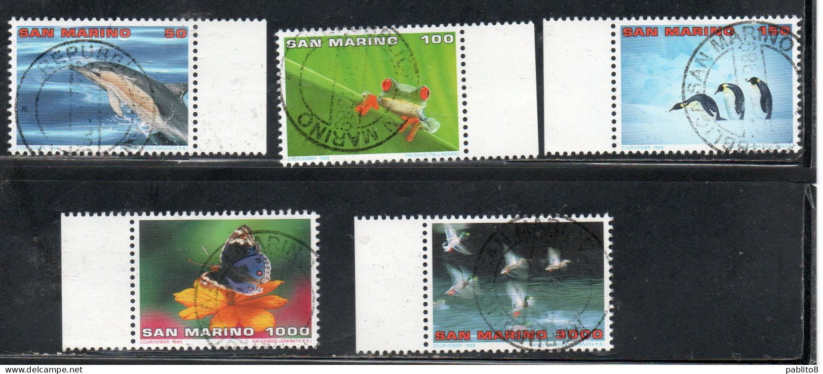 REPUBBLICA DI SAN MARINO 1996 MONDO NATURA WORLD NATURE SERIE COMPLETA COMPLETE SET USATA USED OBLITERE' - Used Stamps