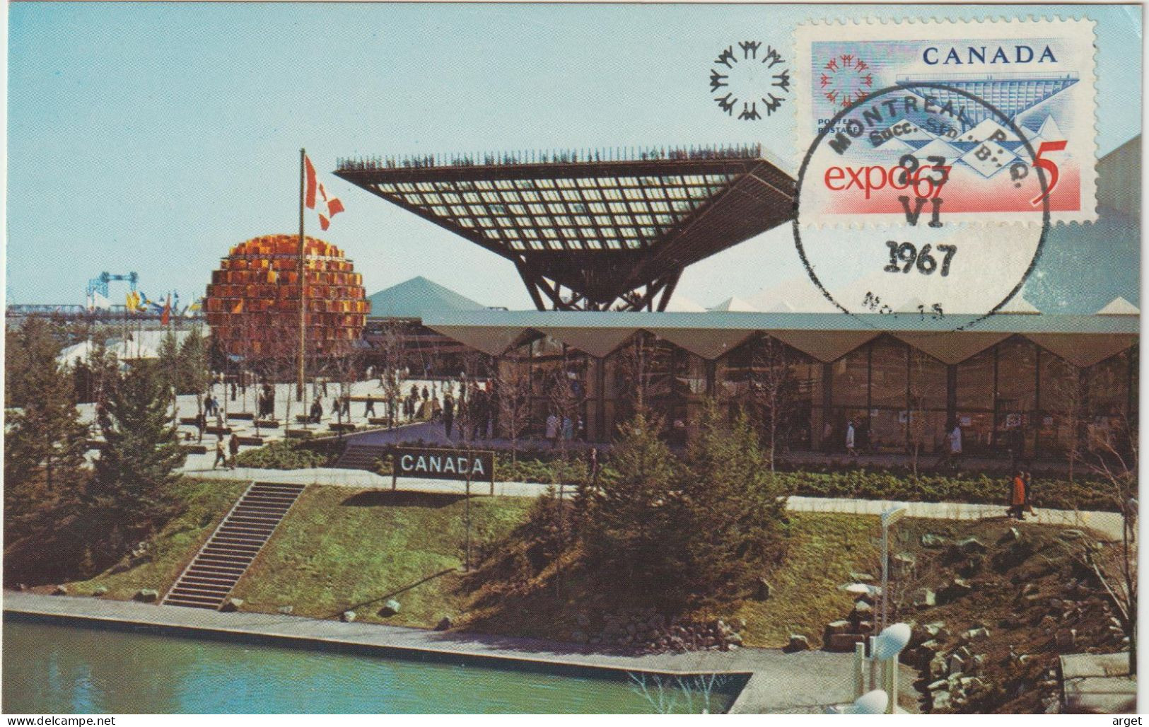 Carte Maximum CANADA N° Yvert 390 (EXPO 67) Obl Sp Montréal Gd Ft 23.6.67 (Ed Plastichrome 200) - Tarjetas – Máxima