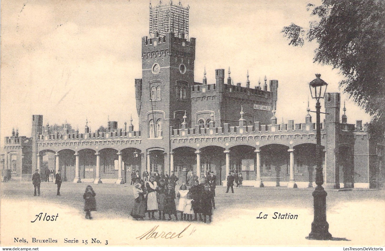 BELGIQUE - Alost - La Station - Animé - Nels - Carte Postale Ancienne - Aalst