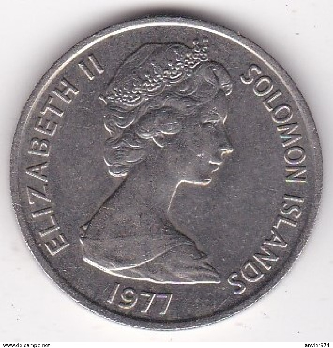 Solomon Islands 20 Cents 1977, Elizabeth II , En Cupronickel,  KM# 5 - Salomonen