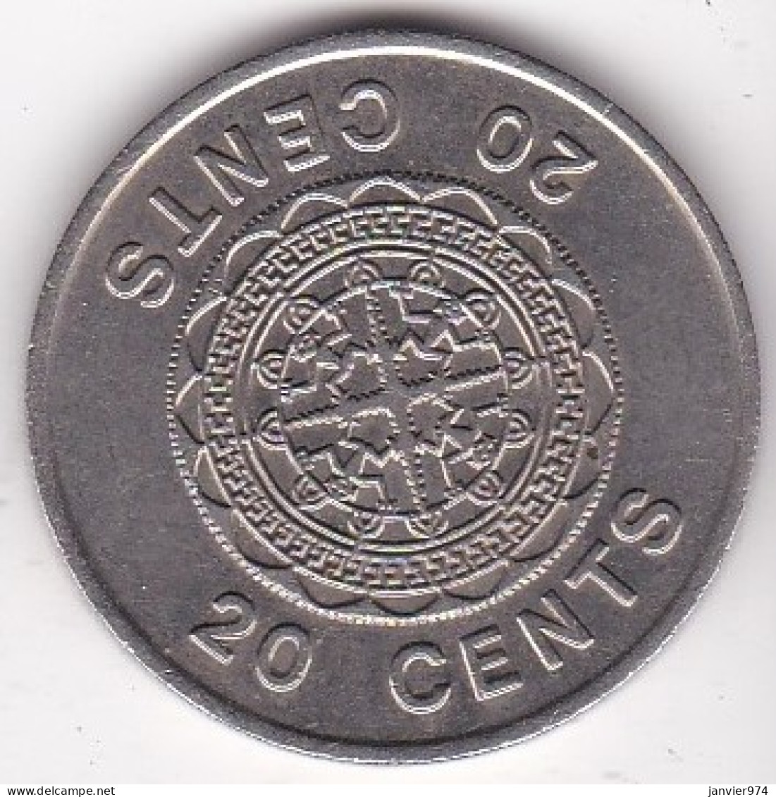 Solomon Islands 20 Cents 1977, Elizabeth II , En Cupronickel,  KM# 5 - Solomon Islands